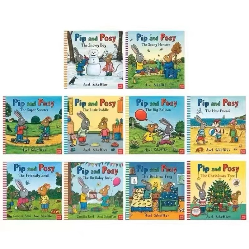 10 книг Pip and Posy Click на английской версии для обеспечения бесплатной аудиоподдержки книги «Little Da Ren Little Tadpole»