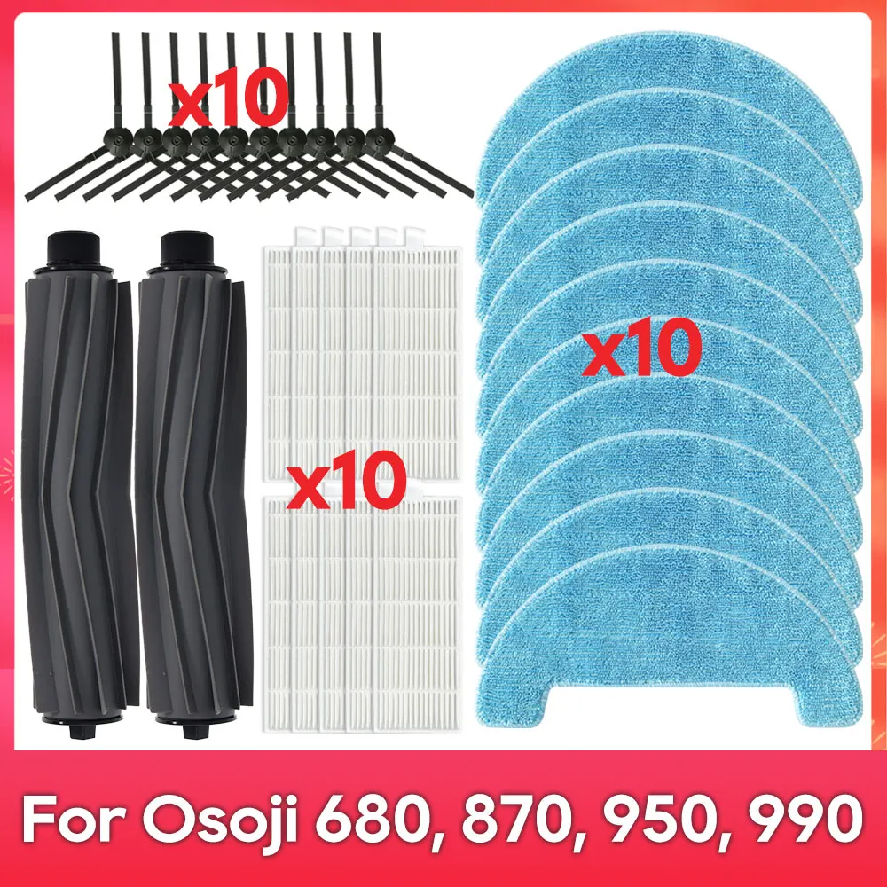 Cho Osoji 680 870 950 990 Máy Hút Các Phụ Tùng Chính Cán Cao Su Cọ Bàn Chải Bên Hông Bộ Lọc Hepa Chổi Lau Nhà vải Áo