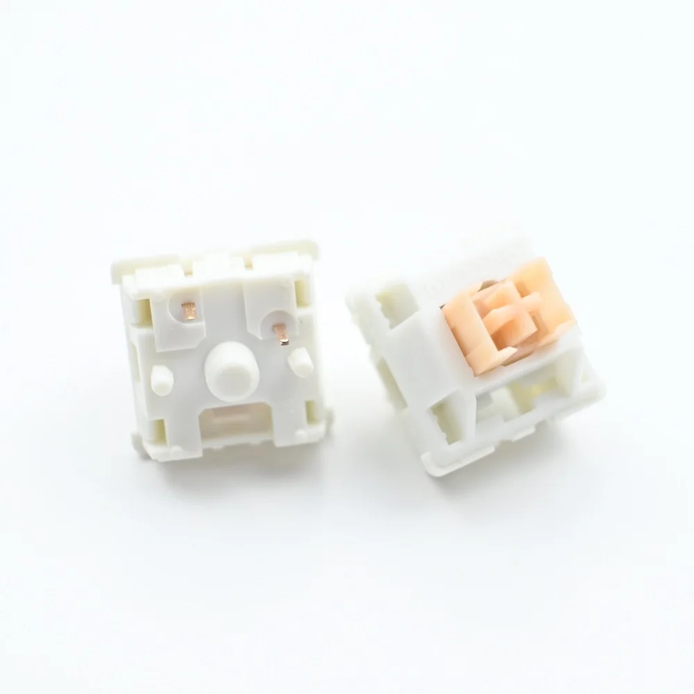 Interruptores Outemu, interruptor de teclado mecánico lubricado, 5 pines, silencioso, táctil, lineal, crema, azul, rosa, amarillo, personalizado, para juegos, RGB, MX