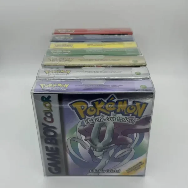 Серия Pokemon Синий Кристалл Золото Зеленый Красный Серебристый Желтый ESP Версия GBC Игра в коробке для 16-битных картриджей для видеоигр без руководства
