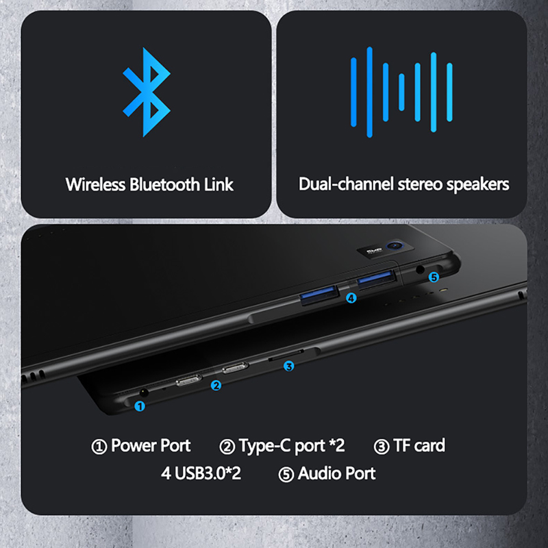 Tablet 12.7 Inch Intel N5095 2 In 1 12GB RAM 2TB SSD 2K 2160*1440 Touchscreen HD Camera DDR4 Windows 11 Portable Comoputer PC
