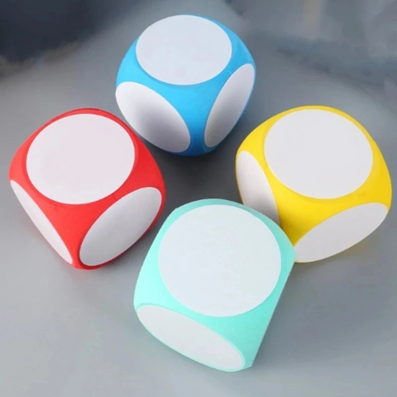 Fai da te Blank Dry Erase scrivi su scrivi su Multi-Purpose Education Classroom insegnamento Cubes Whiteboard Game dadi