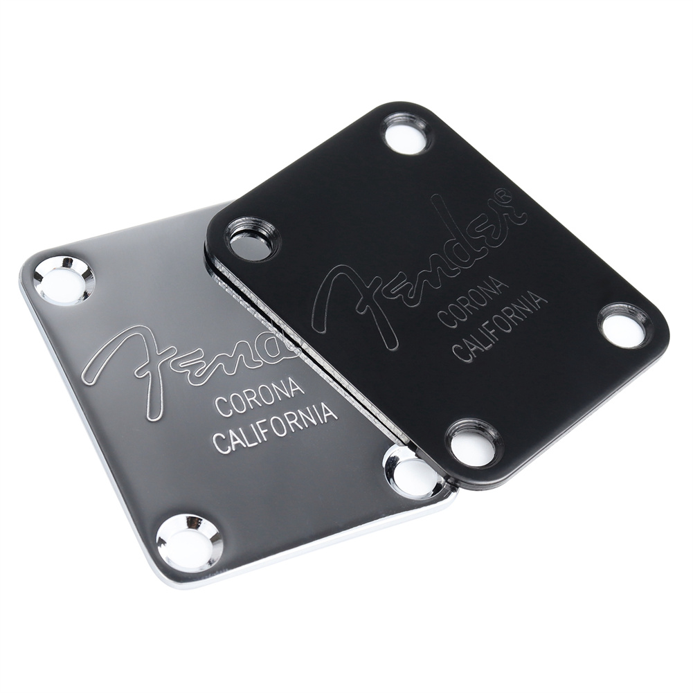 Placa de cuello de guitarra eléctrica de 4 orificios, placa de refuerzo de vástago, tablero de articulación de cuello de guitarra, deflector protector