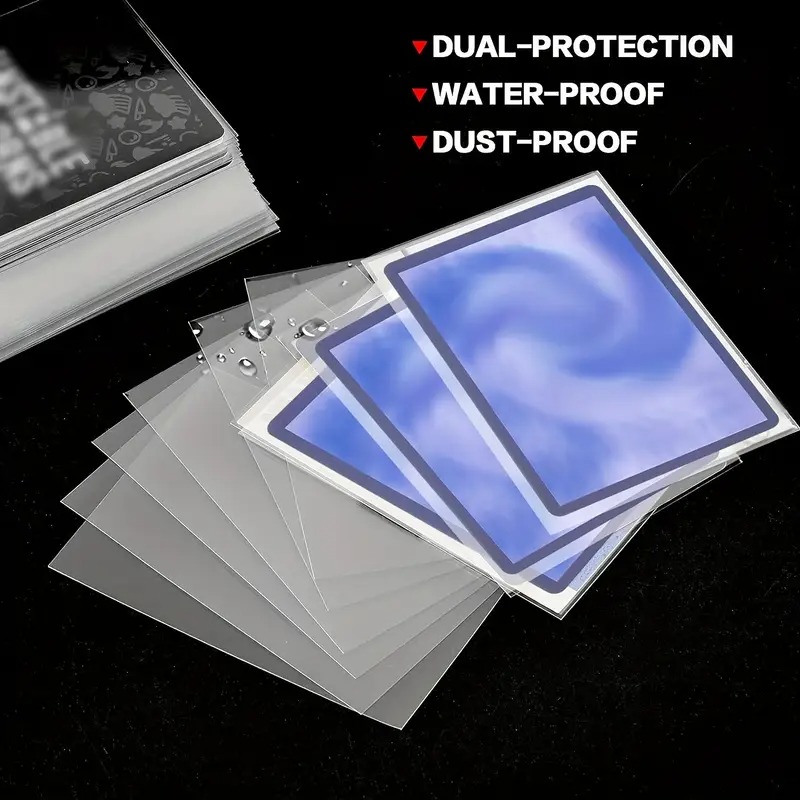 100 peças mangas de cartão transparentes premium mangas de cartão de plástico transparente jogando jogos tcg protetor de cartões mangas