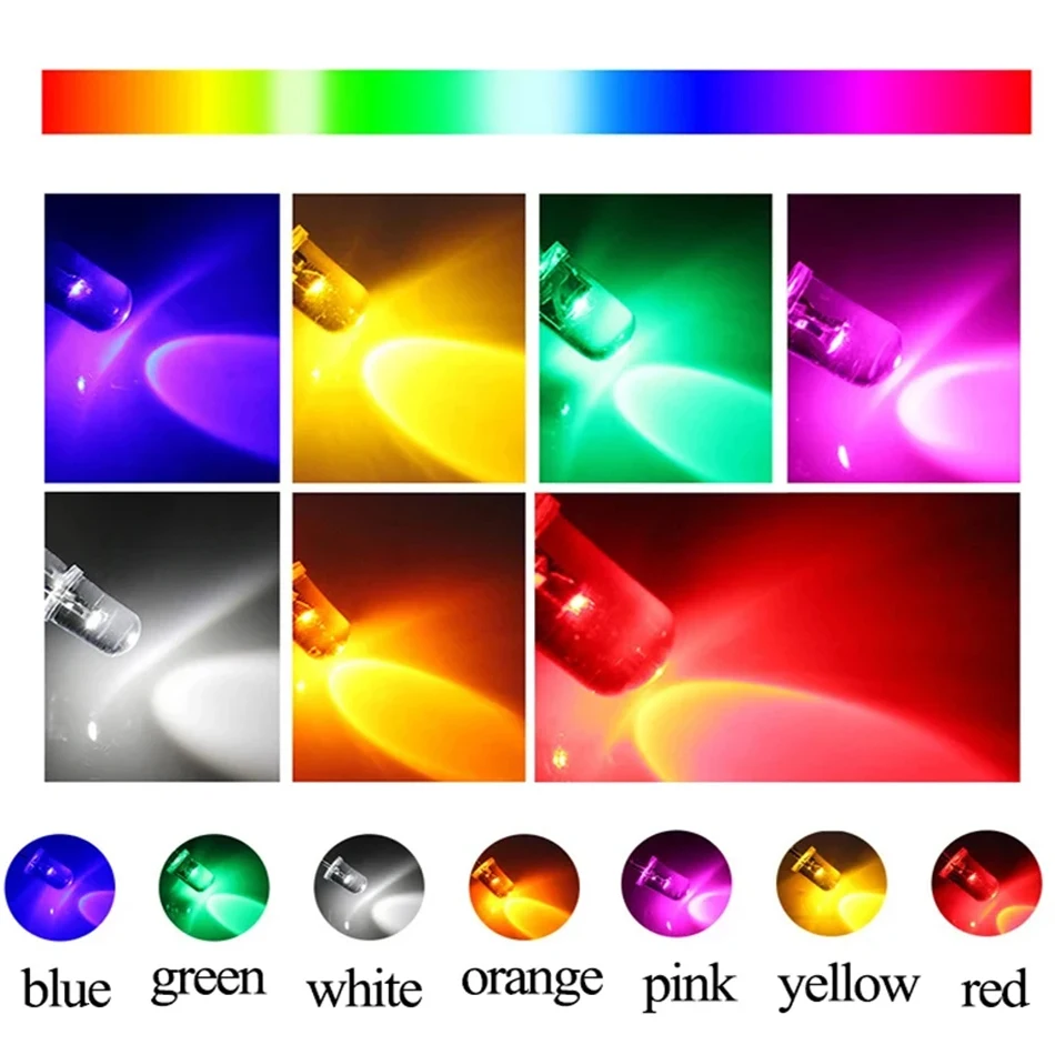 50PCS DIP 3mm 5mm Candle Led Flicker Orange Yellow Light Flickering Leds Flash Blink Led Diode Intermitente Light Lamp Flicker