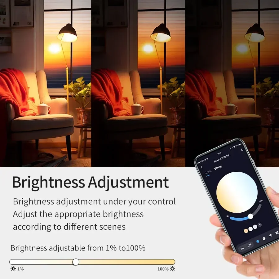 9W 15W 18W Tuya Smart Bluetooth Bulb E27 220V RGB Lamp Lampada Dimmable Timer Smart Life APP Control For Bedroom Decor Light