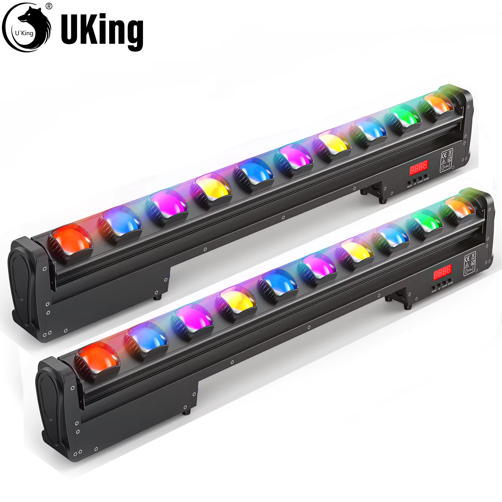 U'King 2Pcs 250W RGBW Wall Washer Licht 10X25W LED Drehbare Dot Strahl Moving Head Bühne Lichter für Party KTV Club Bar Hochzeit DJ