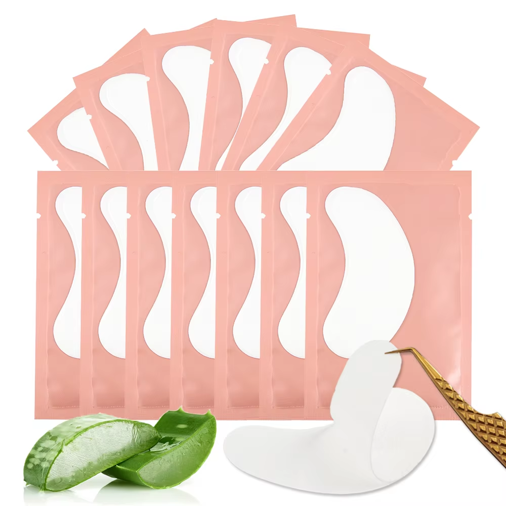 50pairs Eyelash Extension Under Eye Gel Pads Lash Lint Free Hydrogel Eye Patches Eyelash Extension Supplies Girls Makeup Tools