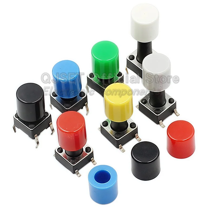 50pcs A56 Switch Button Caps for 6*6 Series Pushbutton Caps 6X6 Micro Tactile Switch Button Caps Round 6mm Hole 3.2mm Height 6MM