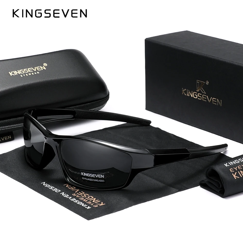 정품 KINGSEVEN 새로운 2024 디자인 남성 스포츠 편광 선글라스 여성 UV 렌즈 패션 안경 Oculos de sol