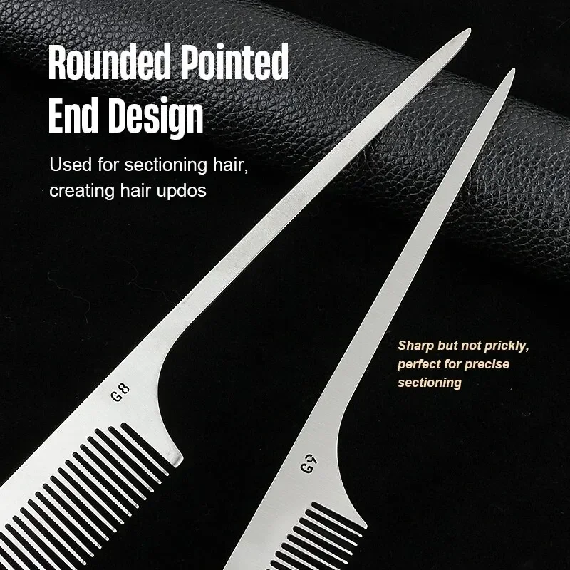 Barber Professionelle Edelstahl Frauen Friseur Kamm Anti-statische männer Haarschnitt Clipper Ultra-dünne Kamm Salon Styling Werkzeug