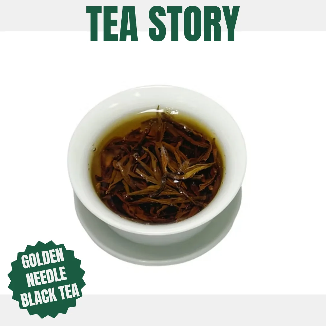 Tea Story Golden Needle Black Tea [Honey Sweet] Rare Buds Loose Leaf, Yunnan Luxury Red Tea, First Flush, Loose Leaf 50g/100g/25