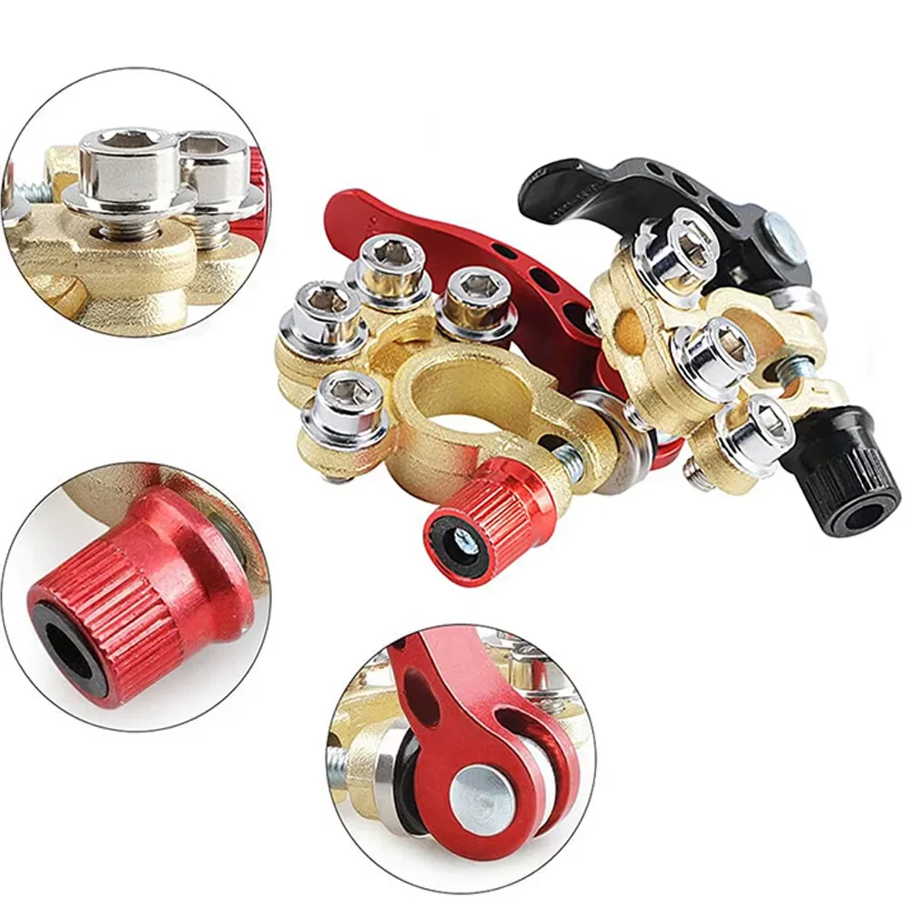 Multiport 1 Pair Quick Release Car Top Post Terminals Connectors Kit Auto Parts Tools for Boat Race 12V 24V UTV Tractor Truck