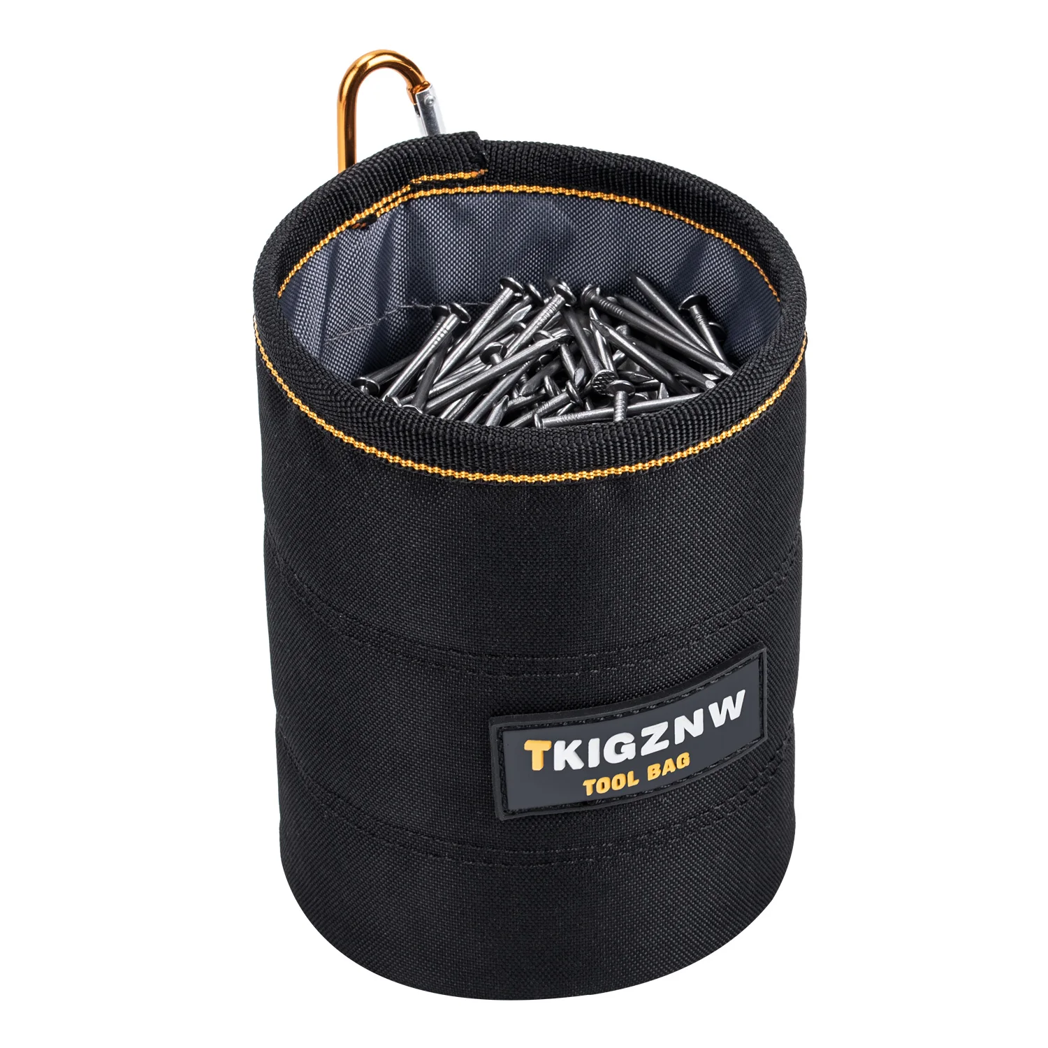 TKIGZNW Bolsa de ferramentas para unhas, bolsa de parafusos com clipe de cinto preto
