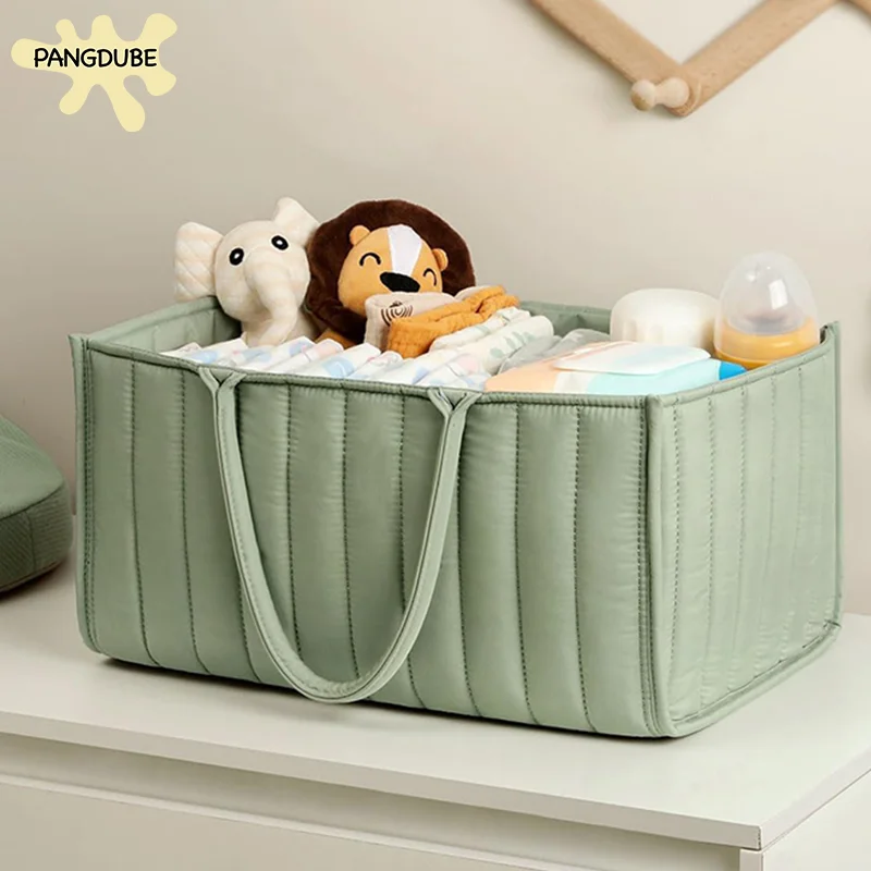 Pangdube ที่ใส่ผ้าอ้อมถุงผ้าอ้อมสำหรับเด็กทารก, ตะกร้าจัดระเบียบของสำหรับที่จัดเก็บผ้าอ้อมสิ่งของคุณแม่กระเป๋าผ้าอ้อม