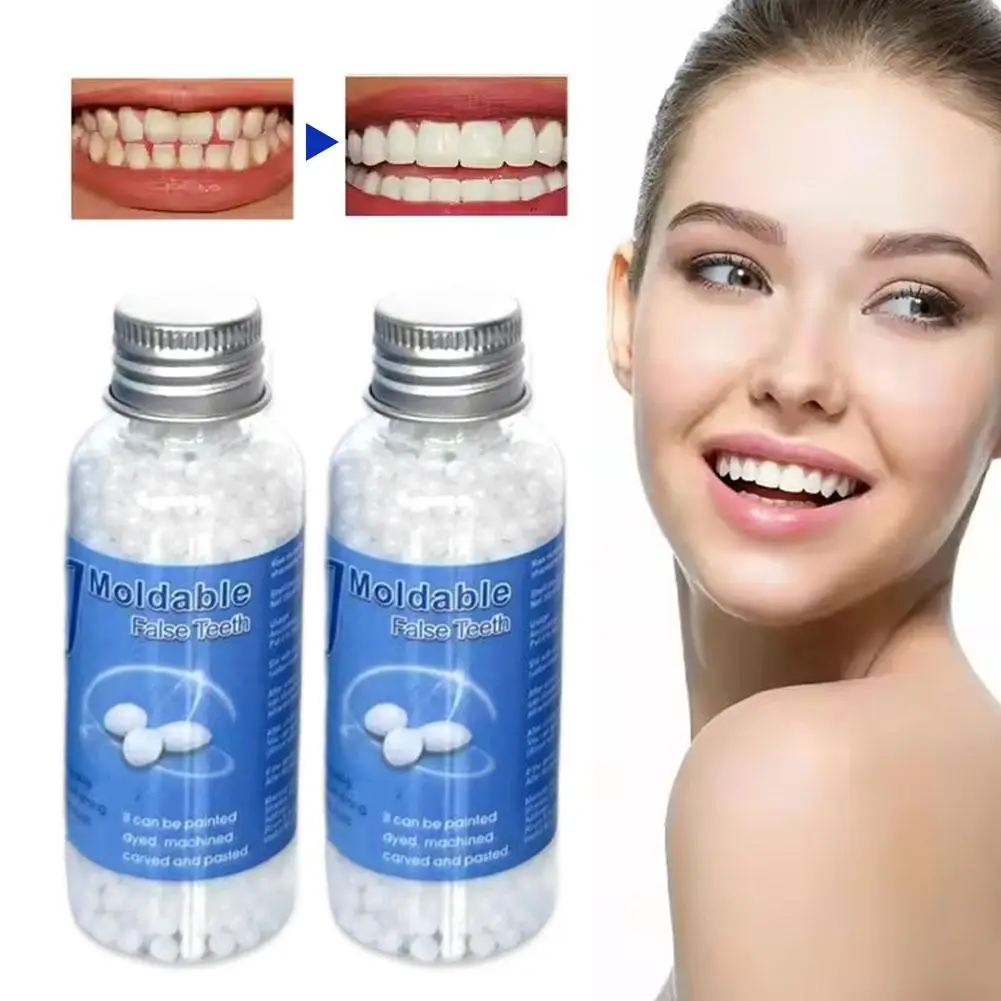 1~8PCS 30ml Resin Temporary Tooth Repair Granules Teeth Filling Tooth Glue Moldable False Gaps Teeth Broken Solid Missing V9C2