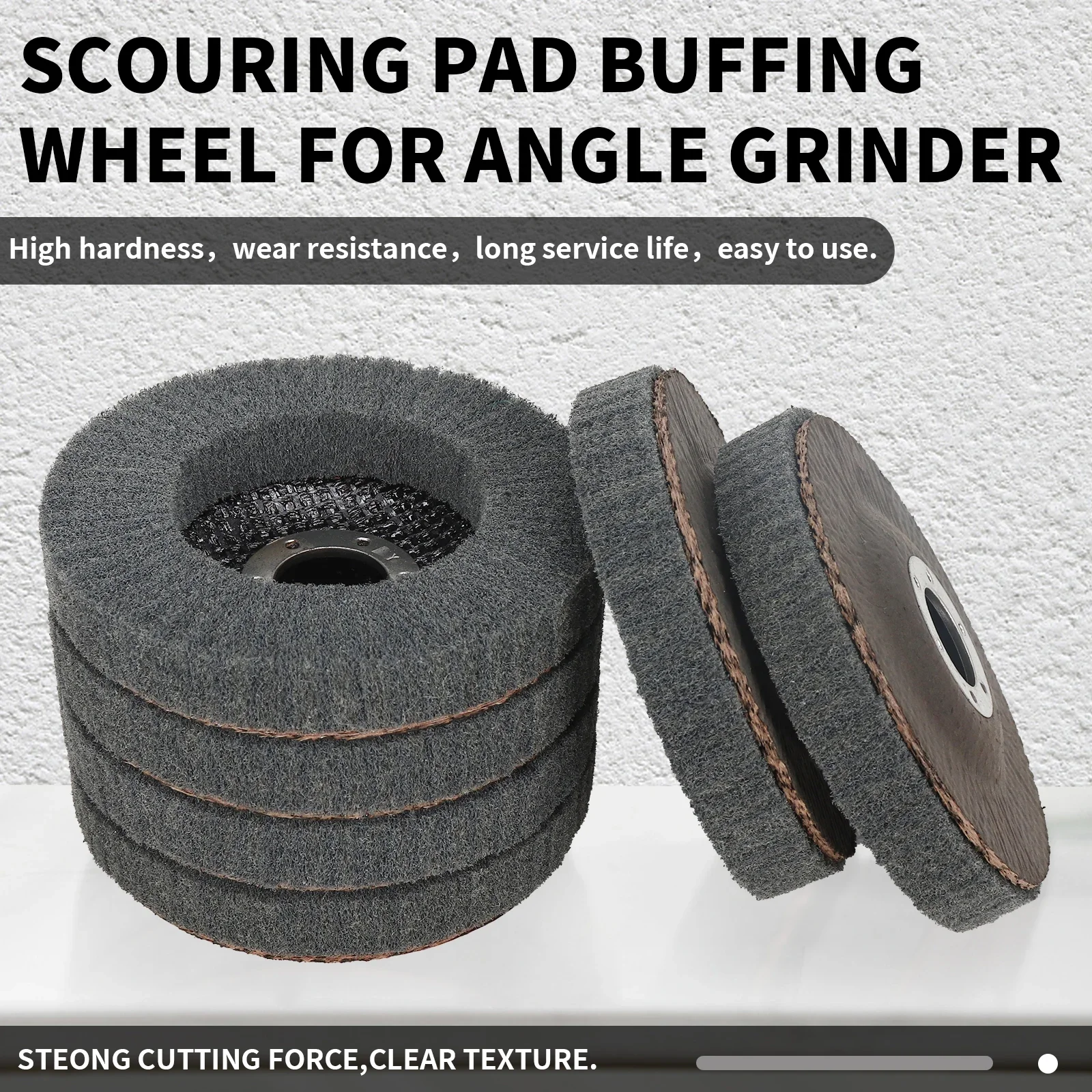 4/4.5/5 Inch 1PC Nylon Fiber Flap Polishing Wheel Disc 800 Grit For Angle Grinder For Wood Metal Buffing