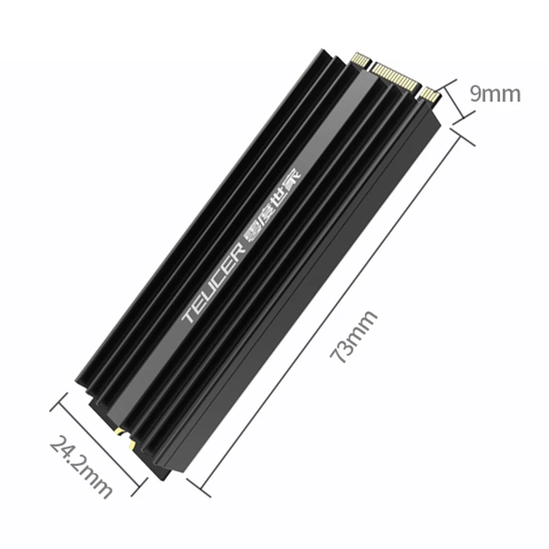 冷却アクセサリー,m.2 ssd,nvme,ヒートシンク2280,厚さ9mm,ps5を備えたサーマルパッド付きアルミニウムラジエーター
