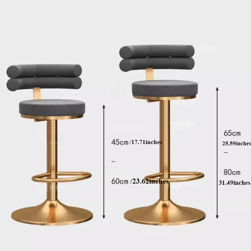 Chaises de Bar de Luxe avec Dossier, Mobilier de Salon, de Cuisine, d'Extérieur, de Styliste, 73 piste ols