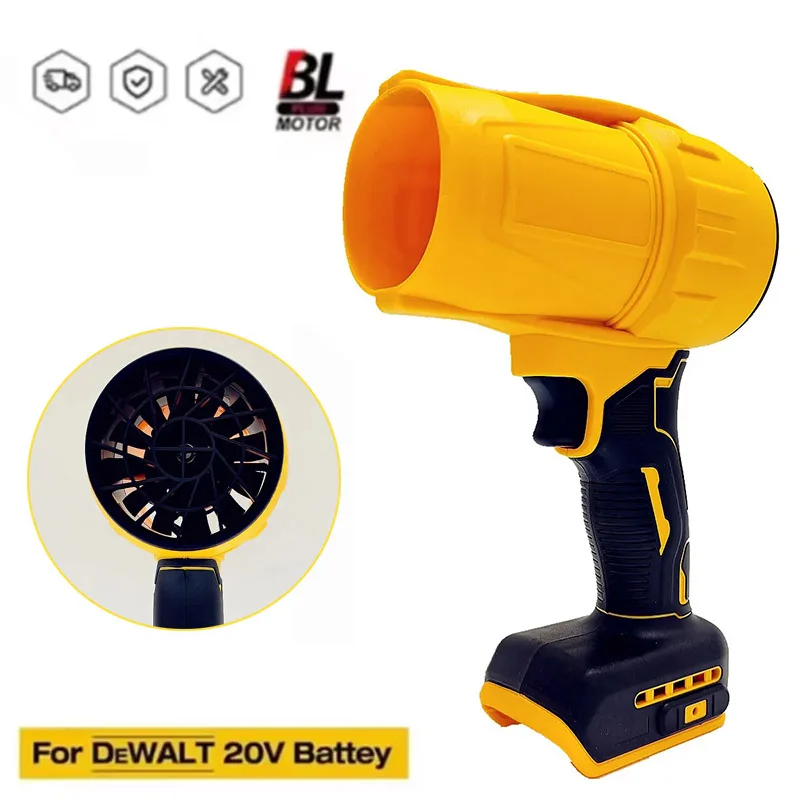 Apto para Dewalt, soplador de aire con batería de 20V, ventilador Turbo, ventilador violento portátil, plumero de aire de alta velocidad para teclado, limpieza de cabello y coche