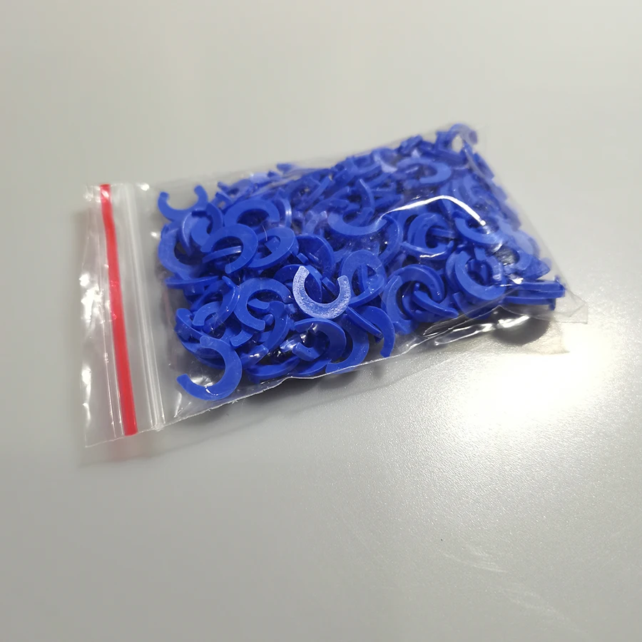 100Pcs 1/4 "3/8" ODท่อPEท่อสีฟ้าคลิปC-Ringท่อQuickเชื่อมต่อAquarium ROระบบReverse Osmosis