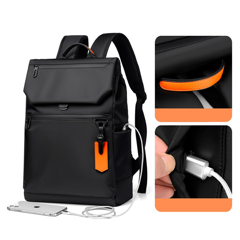 Mochila masculina oxford pano à prova d'água 14 15.6 polegadas mochila para laptop com porta de carregamento usb zíper à prova d'água bolsa de viagem ao ar livre ônibus