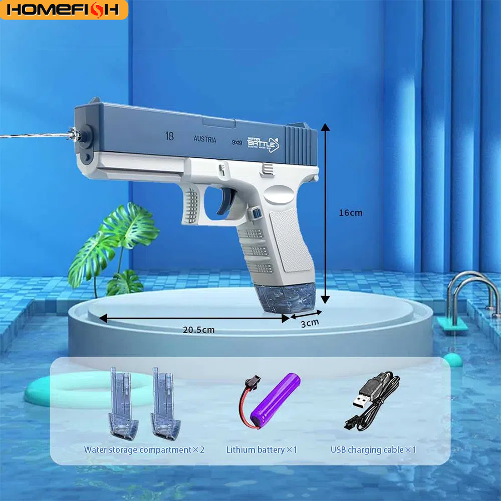 Automatic Electric Water Gun 500cc Large Capacity Super Strong Distance 10m Children and Adults Leak Proof Water Battle
