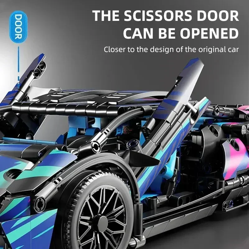 1314 pièces voiture de Sport de course technique 67128 modèle blocs de construction Lamborghini Hypercar modèle de voiture de course jouets enfant adulte cadeau