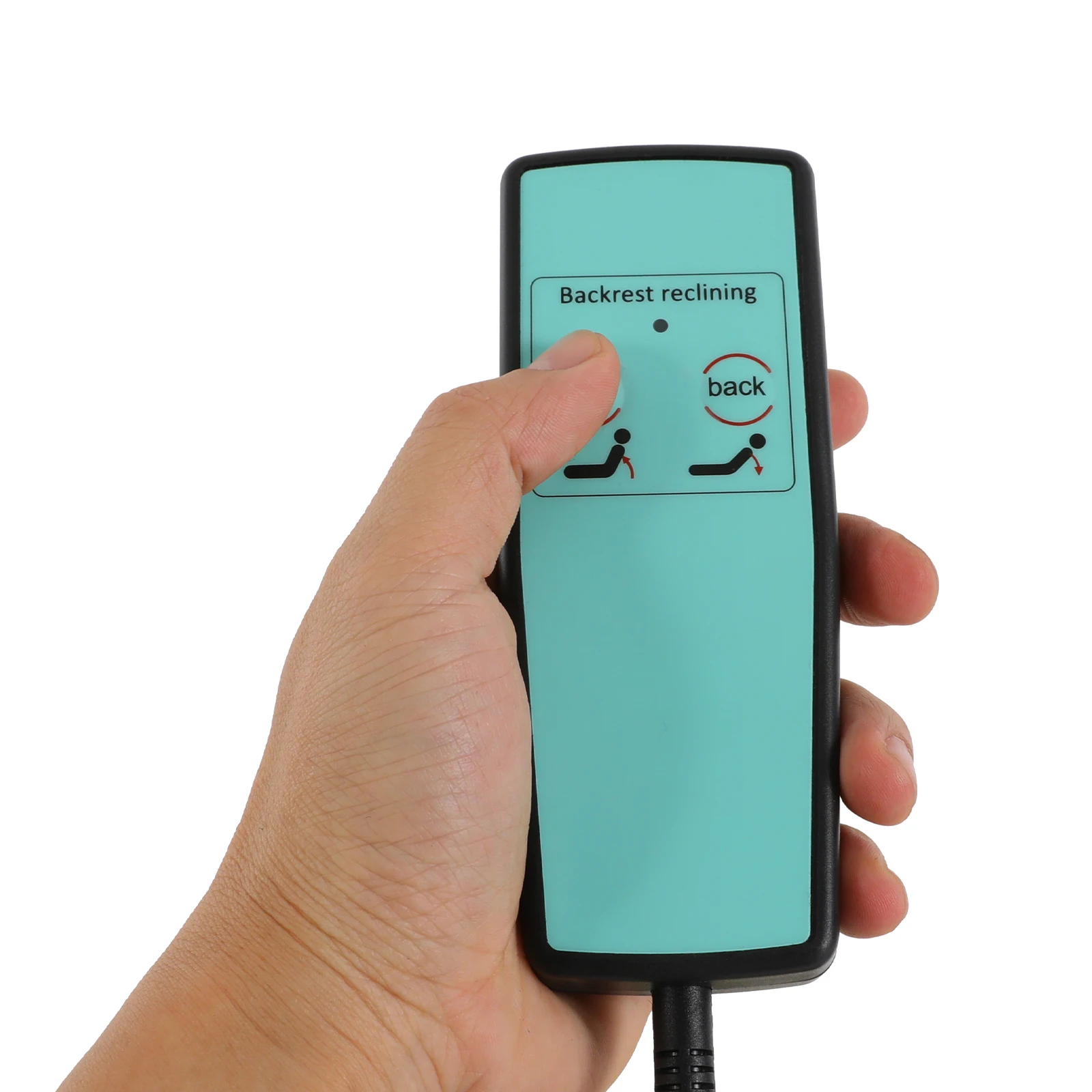 Encosto de elevação elétrico com controle remoto com fio para enfermagem de pacientes |   2-80 °   Assistente de elevação de cama Suporte traseiro Riser |   Cinza/Verde