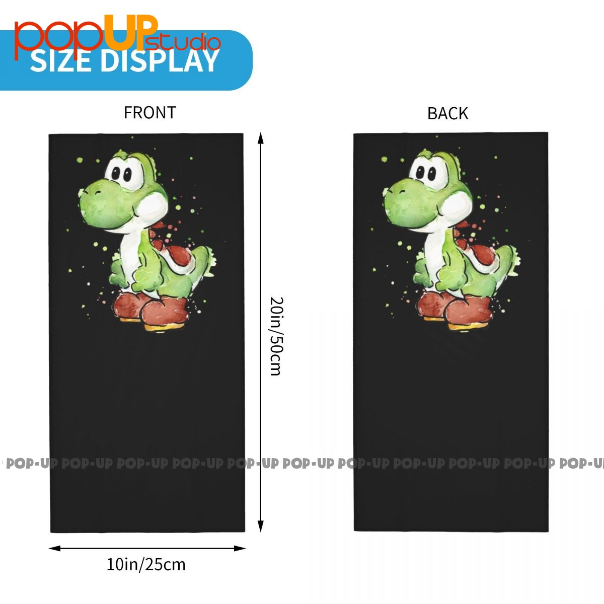 Yoshi Watercolor Neck Gaiter Bandana Scarf Face Mask