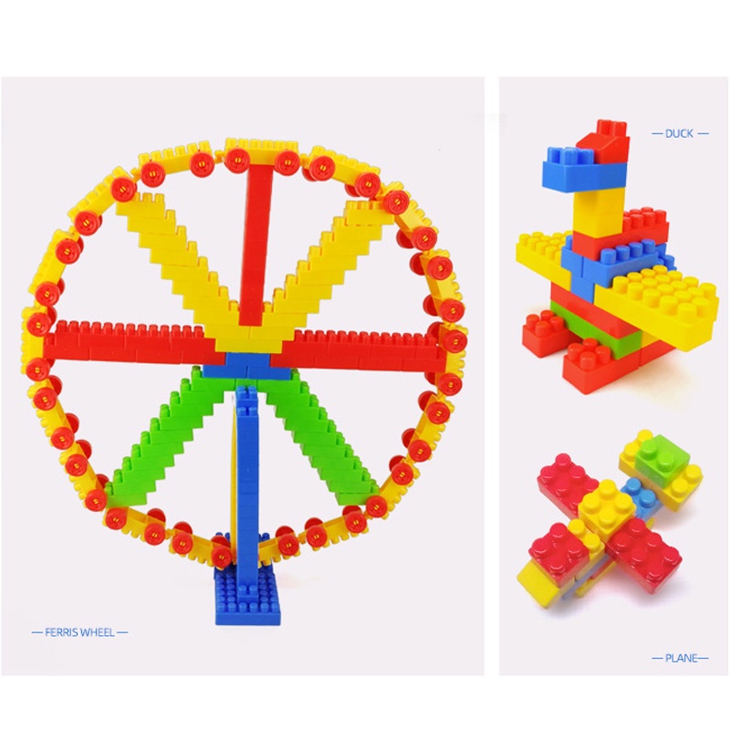 130 pièces/grandes particules de jouets de blocs de construction/jouets assemblés/jouets éducatifs de la petite enfance/forme plus assemblée
