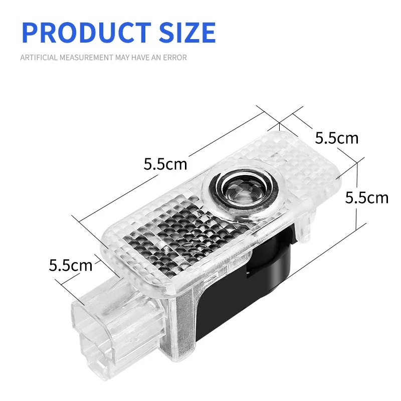2PCS HD Led Car Door Welcome Light Laser Projector Courtesy Lamp for Audi S Line A3 8L 8P TT Mk2 RS A6 C7 A1 A5 Q3 A4 B8 Quattro