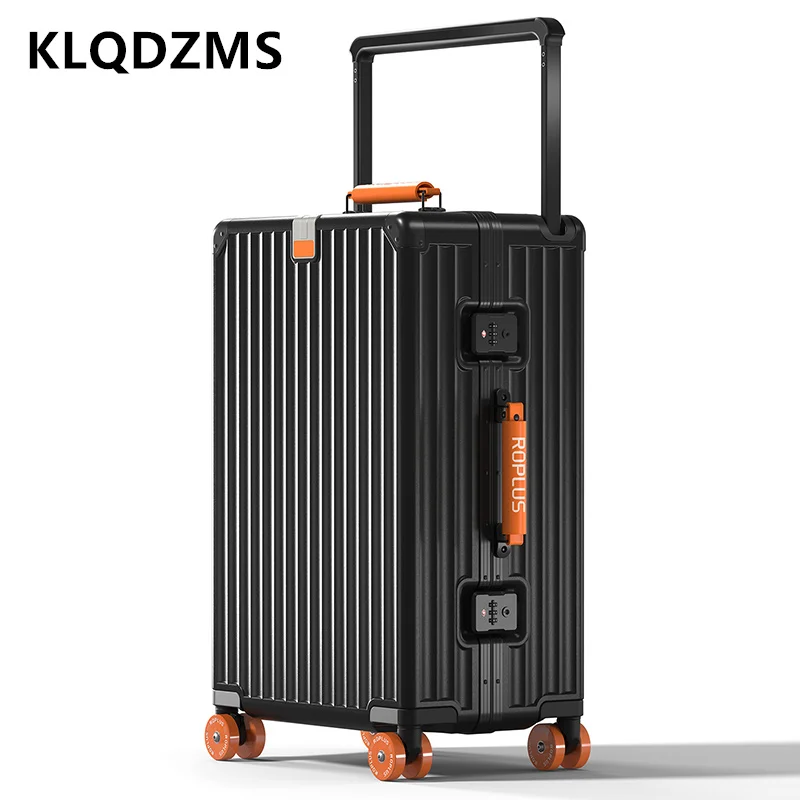 KLQDZMS Travel Luggage 28 Inches Large Capacity Aluminum Frame Trolley Case 20 "ABS + PC Boarding Box 24" Cabin Suitcase