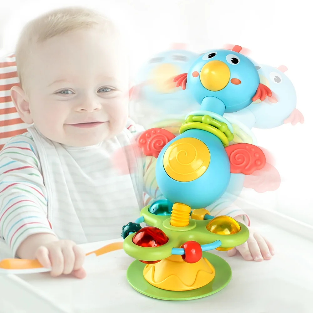 Giocattolo che suona lenitivo per bambini in cartone animato con effetti sonori divertenti rima per la scuola materna tavolo da pranzo per bambini ventosa puzzle giocattolo per l'educazione precoce