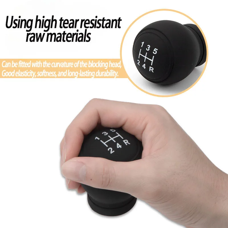 Universal เกียร์ SHIFT KNOB ฝาครอบซิลิโคนเกียร์ Rod ป้องกันกรณีกันฝุ่นกันน้ํา LEVER Handle Skin Nonslip Manual Shifter