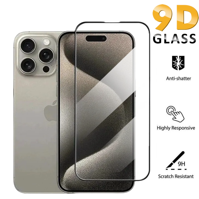 1 PCS Gehärtetes Glas Für iPhone 16 Pro Max 16 Pro Anti Scratch Screen Protector Schwarz Rahmen Schutz Glas Für 11 16ProMax