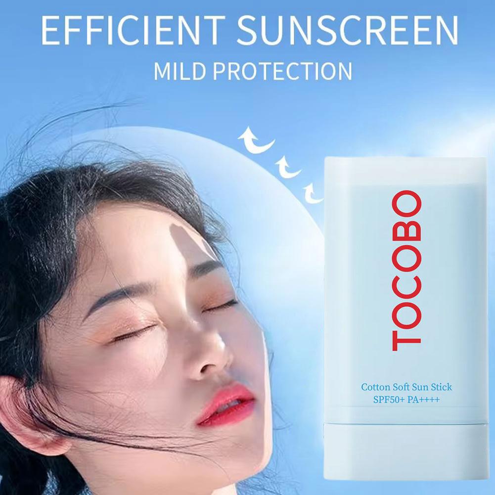 Tocobo-palo solar suave de algodón SPF 50 + 20g, protector solar, crema protectora para la piel, Control de aceite, refrescante, cuidado de la piel de Corea