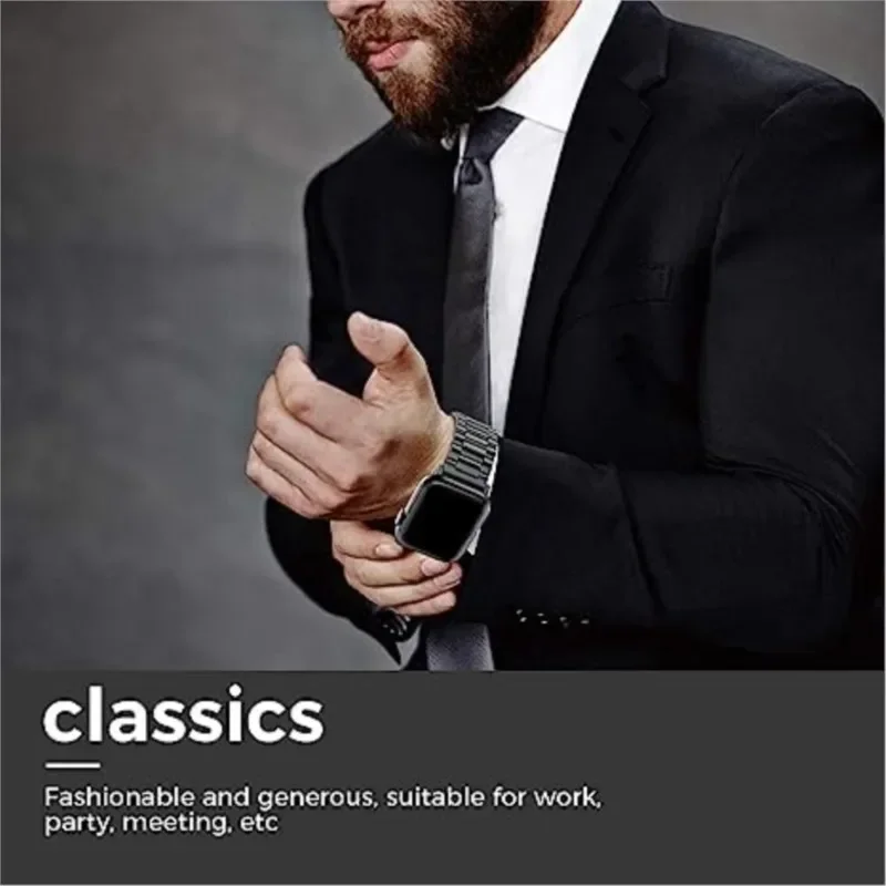 Stainless Steel Strap for Apple Watch band 44mm 45mm 38-42-40-41mm Metal link Bracelet iWatch series 10 8 7 6 5 4 3 se Ultra 49m