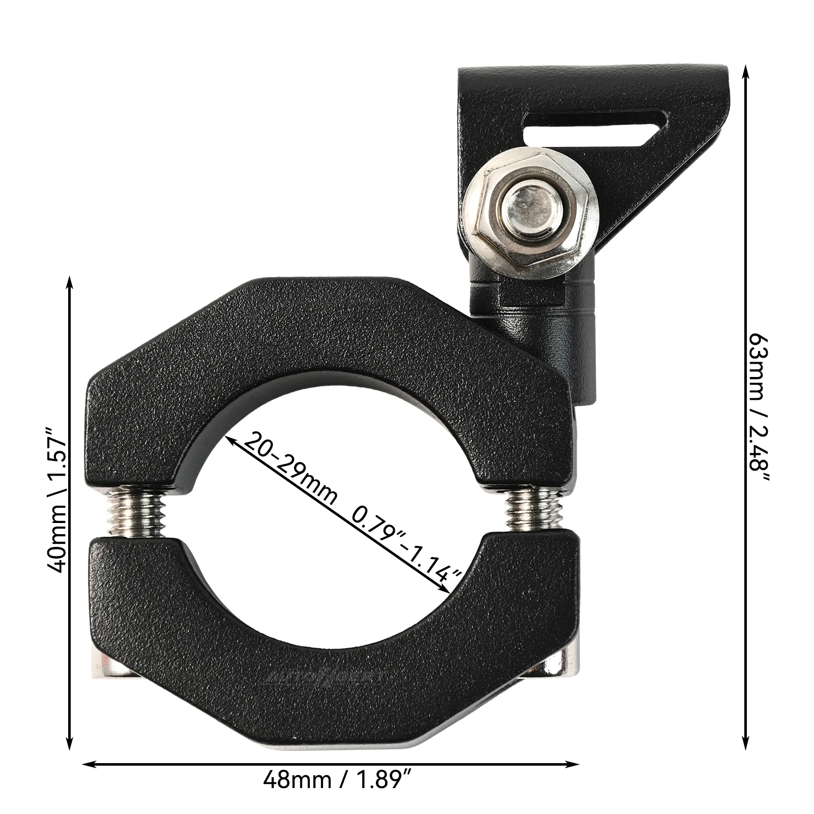 Soporte de montaje para foco de faro LED de motocicleta, luz antiniebla ajustable, lámpara auxiliar, abrazaderas de parachoques, accesorios para motocicleta