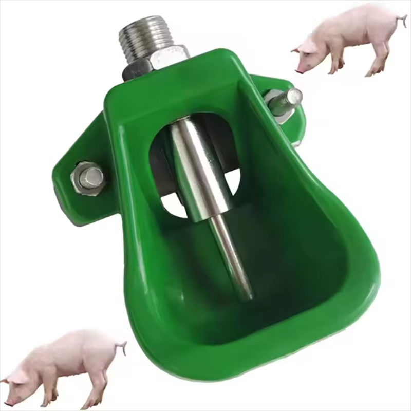 Tigela de água potável de leitão de plástico verde automático bebedor de bico de água para casquinha de porco bebedor de água dispensador de água de animais de fazenda