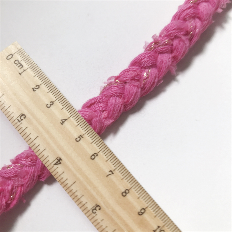 New Handwoven Barcode Rose Red Tweed Lace Accessories DIY Clothing Coat Leader Pocket Decoration Materials Webbing By The Yard