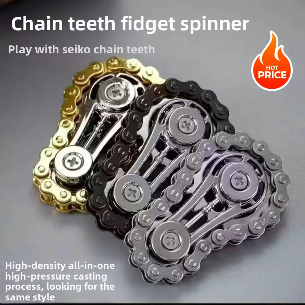 Sprocket Flywheel Flywheel Flying Top Flying Disk Anti-ความวิตกกังวลเครื่องประดับโลหะจักรยาน EDC หมุน Flying Disk ผู้ใหญ่ของเล่น