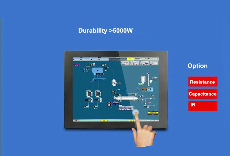 Aotesier 19 pollici core i3 i5 i7 cpu touch panel resistivo pc per visione artificiale tutto in un computer desktop pc win 10 4g ram 64g