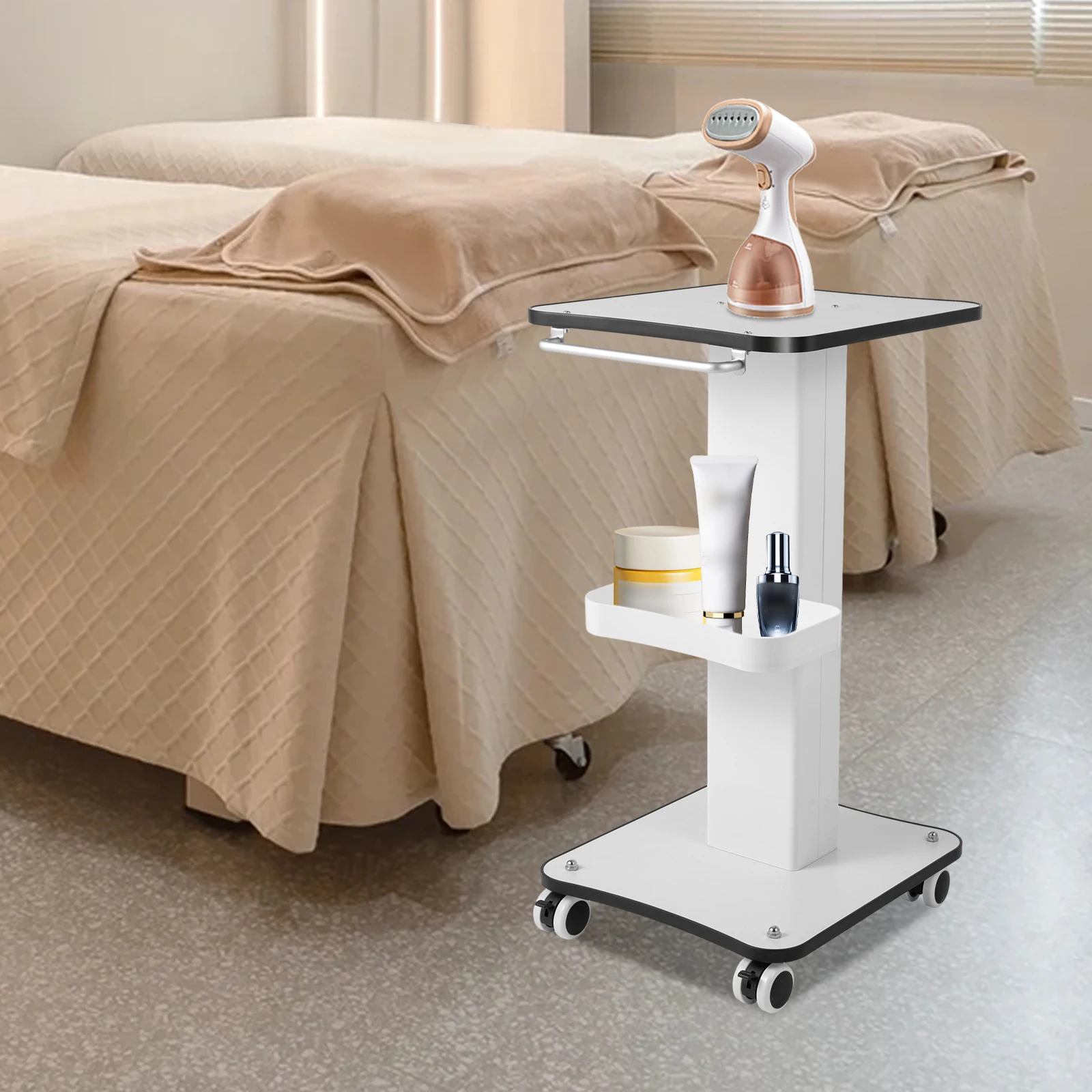 Carrello per salone Carrello per strumenti di bellezza Carrello ausiliario per bellezza Carrello portaoggetti con ruota Attrezzatura per carrello spa
