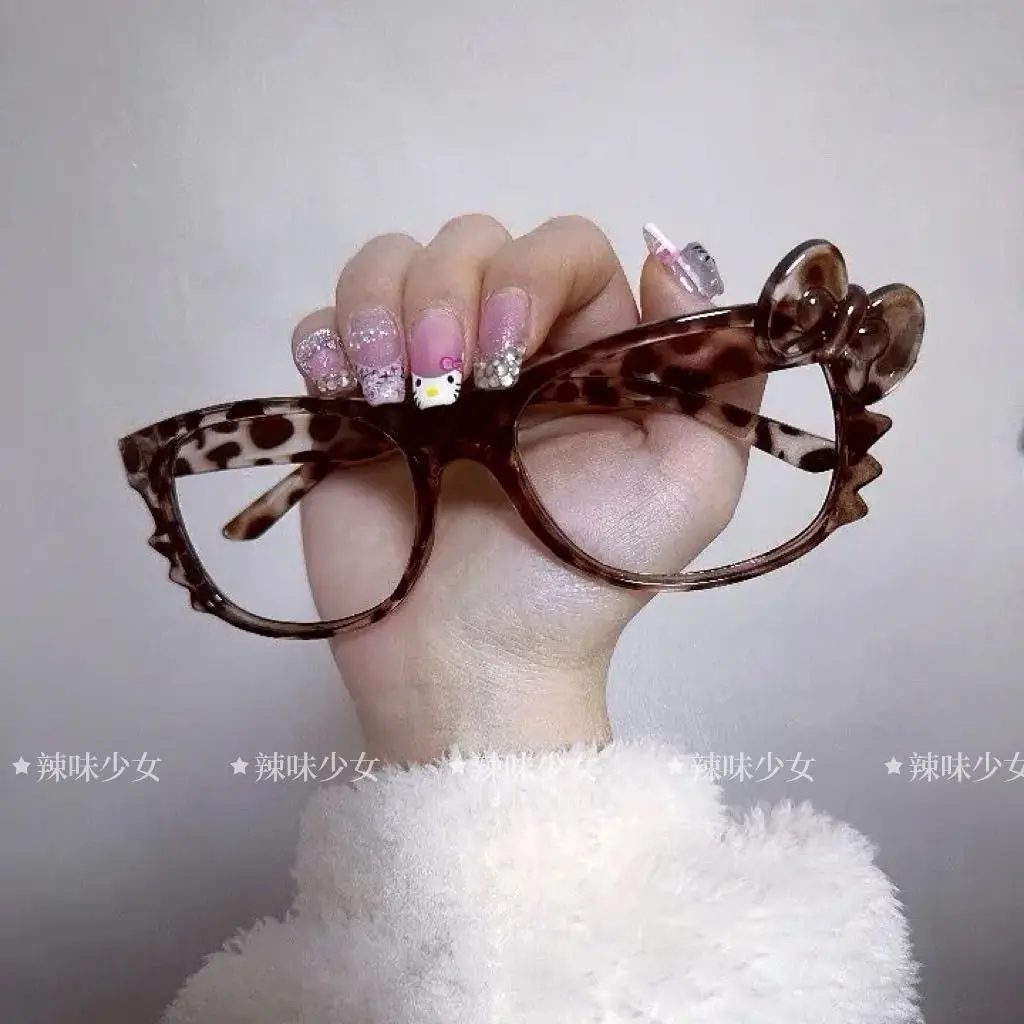 Kawaii hellokitty óculos retro anime kteywear acessórios decorativos y2k cartoonframes sem lentes moda meninas presentes