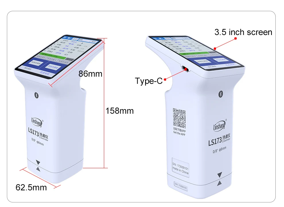 LS173 New Arrival Bluetooth Portable Colorimeter For Color Measurement