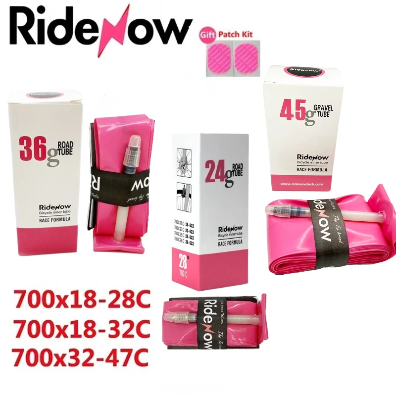 RideNow TPU Camera d'aria per bici 700C 700x18 23 25 28 32 35 37 40 47C Ultraleggero Ghiaia Pneumatico MTB Bicicletta 29x1.5 1.75 TPU Camera d'aria