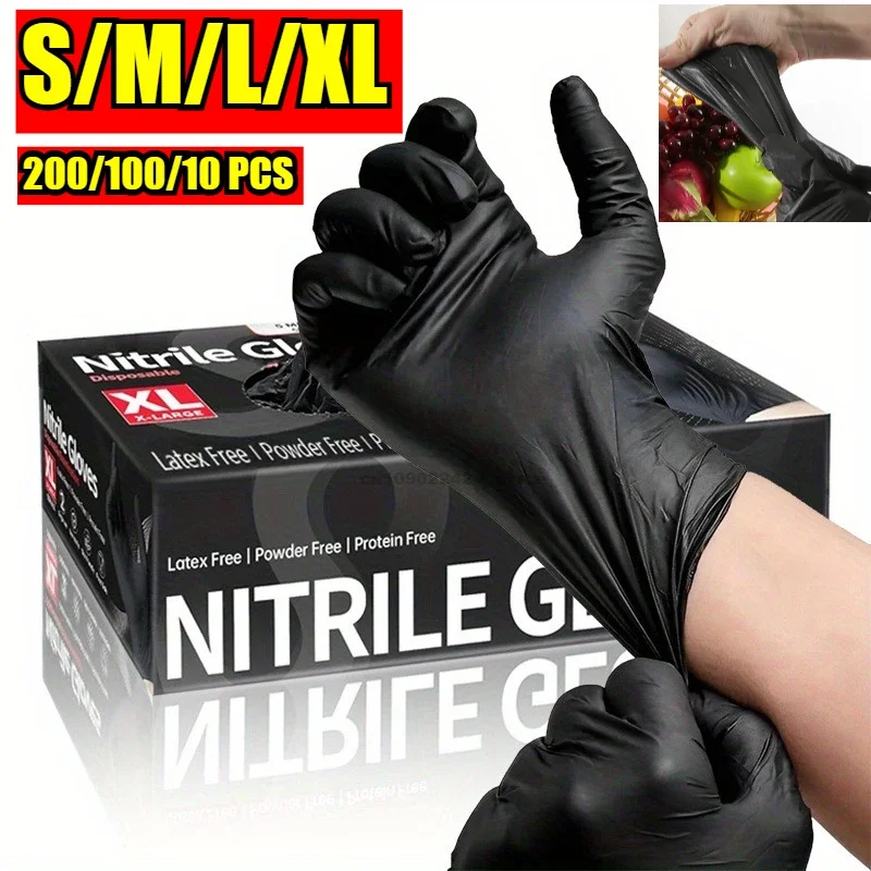 Guantes desechables de nitrilo impermeables para lavar platos, guantes de cocina para el hogar, guantes de limpieza para lavado de perros, guantes de látex para trabajo de alimentos