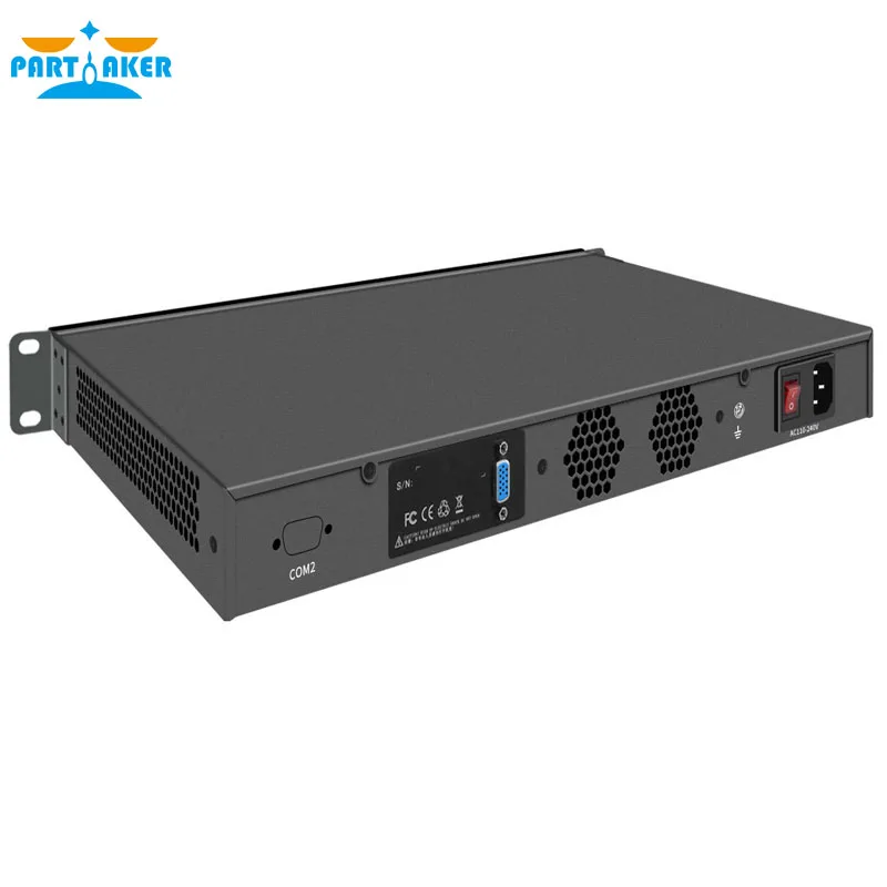 Маршрутизатор Partaker 1U для монтажа в стойку Firewall I5 12450H 6x2 5G Intel I226 4xSFP+ 10G WiFi6 5G4G pfSense ROS Сетевой сервер Enterprise