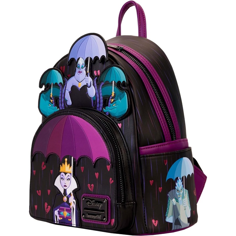 Disney Loungefly Villains Curse Your Hearts Podwójny pasek na ramię Mini plecak